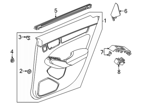 Interior Trim - Rear Door WEATHERSTRIP, R- RR Diagram for 72835T20A01