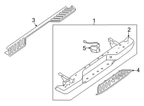 2011 Nissan Frontier Rear Bumper Bumper Diagram for 850309BF0A