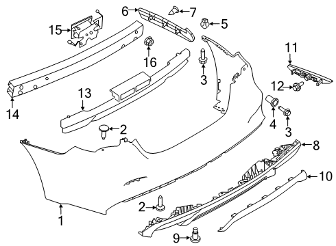 2021 Nissan Maxima Bumper & Components - Rear Grommet Diagram for 850993TA0A