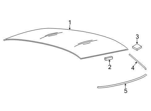 2012 BMW 550i GT xDrive Lift Gate - Glass & Hardware Hook And Loop Fastener Diagram for 51318269160