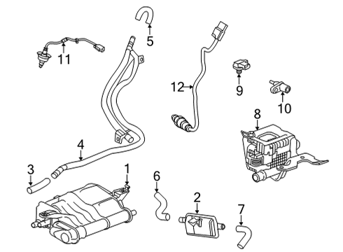2020 Honda CR-V Emission Components Tube A, Drain Diagram for 17372TLAA00