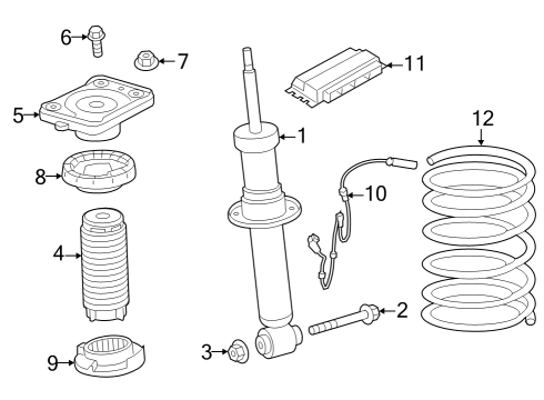 Struts & Components - Rear ADAPTER CABLE VDC REAR LEFT Diagram for 37106887539