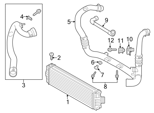 2019 Ford Transit-150 Intercooler Air Hose Diagram for GK4Z6C640A