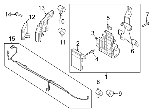 Bumper & Components - Front Mount Bracket Stud Diagram for W717468S439