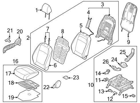 2022 Kia Seltos Passenger Seat Components Lever-Recliner, RH Diagram for 88026K0000WK