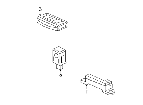 2022 Acura MDX Keyless Entry Components UNIT, XCVR (TWO-WAY) Diagram for 38370TYAA01
