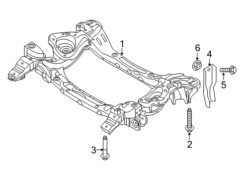 2016 Hyundai Genesis Suspension Mounting - Front Stay LH Diagram for 62476B1500