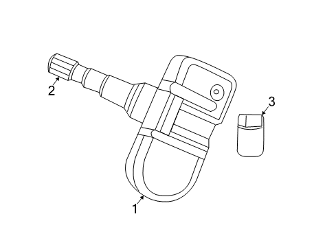 2010 Dodge Ram 1500 Tire Pressure Monitoring Hardware-Mounting Diagram for 68044460AA