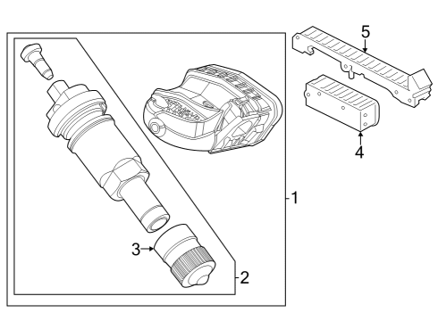Tire Pressure Monitoring KIT - TPMS SENSOR Diagram for ML3Z1A189D