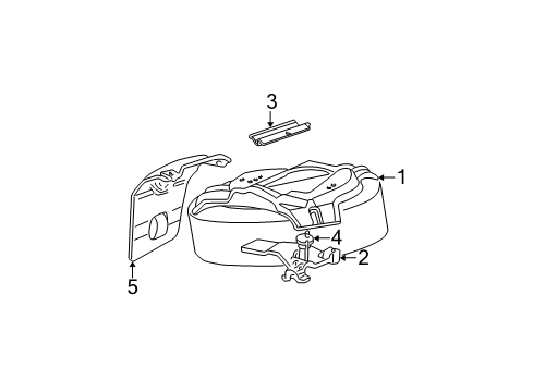 2006 Ford Explorer Carrier & Components - Spare Tire Spare Carrier Diagram for 8L2Z1A433A