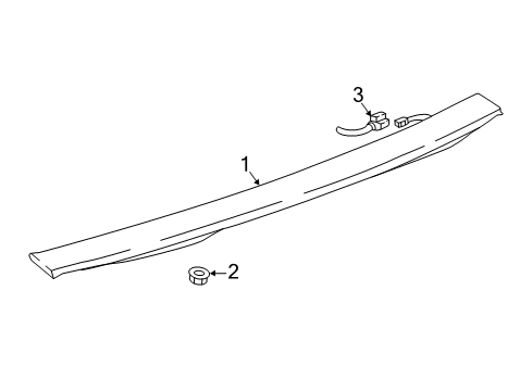 2017 Cadillac CT6 High Mount Lamps High Mount Lamp Diagram for 84114562