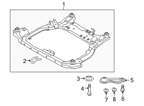 2013 Kia Forte Koup Suspension Mounting - Front Hook-Towing Diagram for 624181M000
