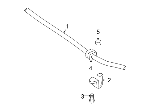 1999 Oldsmobile Bravada Stabilizer Bar & Components - Front Nut, Trans Mount Diagram for 15672813