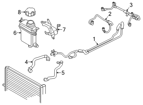 2020 BMW M760i xDrive Hoses, Lines & Pipes REFRIGERANT PIPE:171040 Diagram for 17128689338