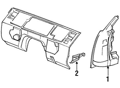 1995 BMW 850CSi Hinge Pillar Bracket Covering Wheel Housing Front. Right Diagram for 41118123254