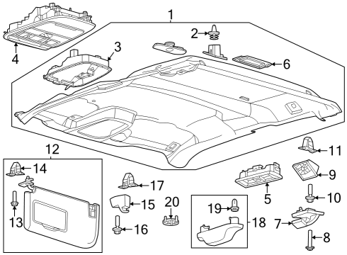 Interior Trim - Cab Striker Cover Retainer Diagram for W790264S900