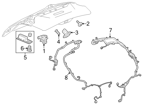 2021 Buick Envision Lock & Hardware CUP-L/GATE TR FIN PNL PULL *BLACK Diagram for 84993204