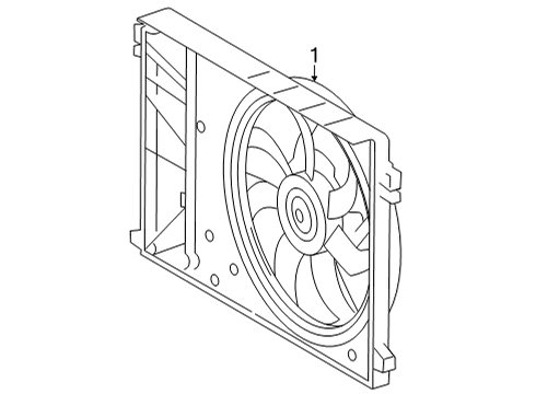 2022 Lexus NX350h Cooling System, Radiator, Water Pump, Cooling Fan Fan Assembly, W/MOTOR Diagram for 1636025030
