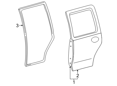 2006 Mercury Mariner Rear Door Lock Diagram for 2W4Z5426412BA