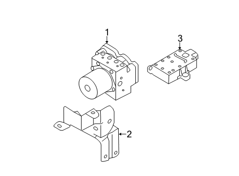 2013 Kia Sorento Anti-Lock Brakes Bracket-Hydraulic Module Diagram for 589601U860
