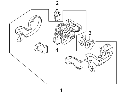 2008 BMW X6 Blower Motor & Fan Housing, Rear-Cabin Heating Diagram for 64119139197