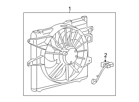 2014 Ford Mustang Cooling System, Radiator, Water Pump, Cooling Fan Resistor Diagram for DR3Z8L603A
