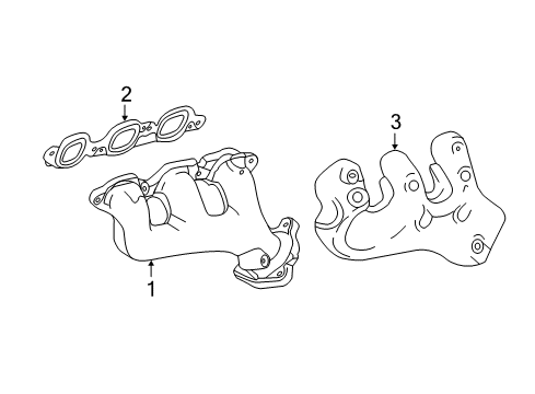 2015 GMC Sierra 1500 Exhaust Manifold Manifold Diagram for 12629337