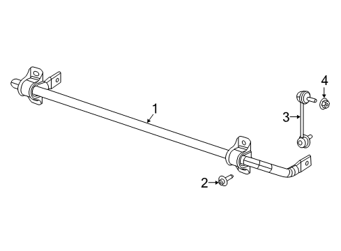 2017 Jeep Compass Rear Suspension Components, Lower Control Arm, Stabilizer Bar Bolt-TORX Head Diagram for 6511494AA