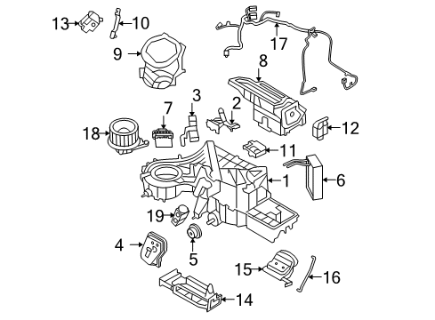 2009 Ford F-150 Blower Motor & Fan Wire Harness Diagram for 9L3Z18B574JAA