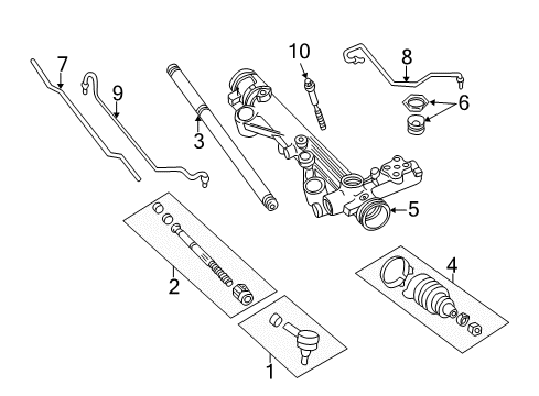 2004 Mercury Monterey P/S Pump & Hoses, Steering Gear & Linkage Vent Tube Diagram for F8OZ3K762AA
