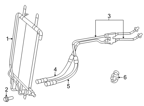 2009 Dodge Durango Trans Oil Cooler Tube-Oil Cooler Diagram for 55056533AB