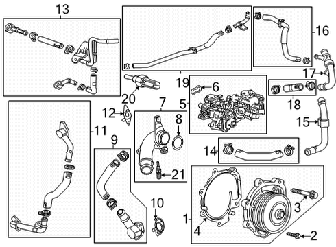 2022 Chevrolet Tahoe Powertrain Control Output Sensor Diagram for 24295312