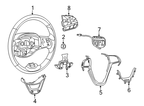 2020 Jeep Cherokee Cruise Control Sensor-Adaptive Speed Control MODU Diagram for 68442263AA