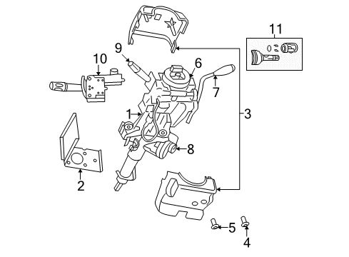 2004 Dodge Durango Steering Column, Steering Wheel & Trim, Shroud, Switches & Levers Module-KEYLESS Entry Diagram for 56038675AX