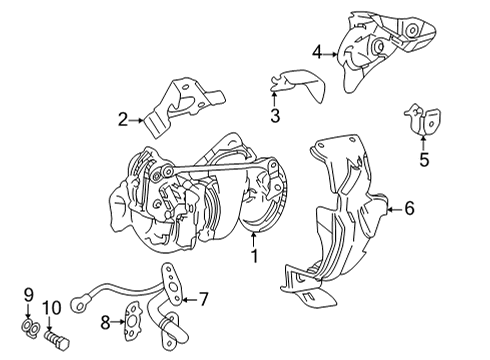Turbocharger & Components Gasket, Turbo Oil Outlet Diagram for 1547270010
