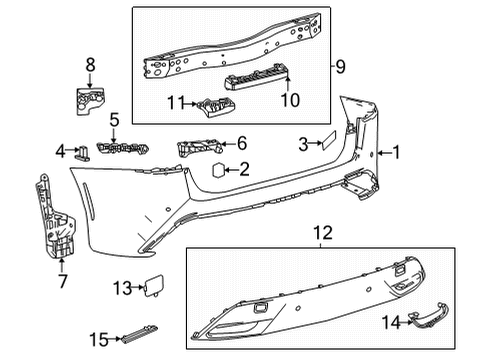 Bumper & Components - Rear Bolt, W/Washer Diagram for 9011908C98