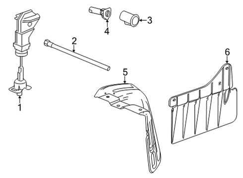 2022 GMC Yukon XL Spare Tire Carrier Spare Carrier Diagram for 84819520