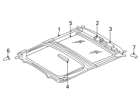 1999 Jeep Grand Cherokee Sunroof Switch-1 Gang Diagram for 56042064