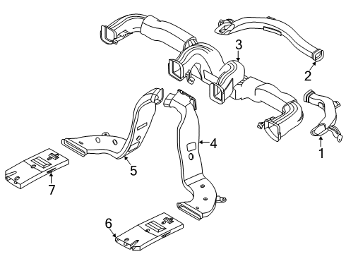 Ducts Hose Assembly-Side DEFROSTER, LH Diagram for 97380K2000