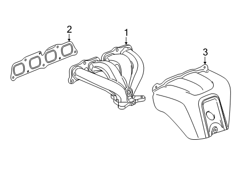 2017 Buick Envision Exhaust Manifold Heat Shield Diagram for 12627203