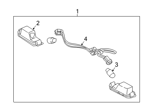 2017 Hyundai Ioniq Bulbs Lamp Assembly-License Plate Diagram for 92501G2000