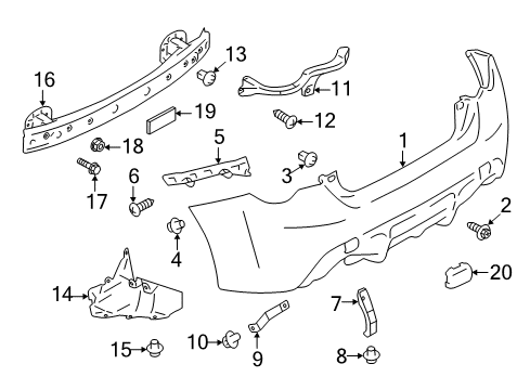 2015 Scion FR-S Rear Bumper Side Support Rivet Diagram for SU00302963