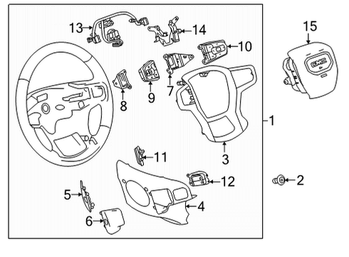 2020 GMC Sierra 2500 HD Cruise Control Steering Wheel Diagram for 84517135