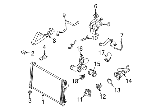 2007 Mercury Milan Powertrain Control Upper Hose Diagram for 6E5Z8A577A