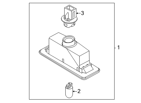 2021 Kia Soul Bulbs Lamp Assembly-License Plate Diagram for 92501D9000