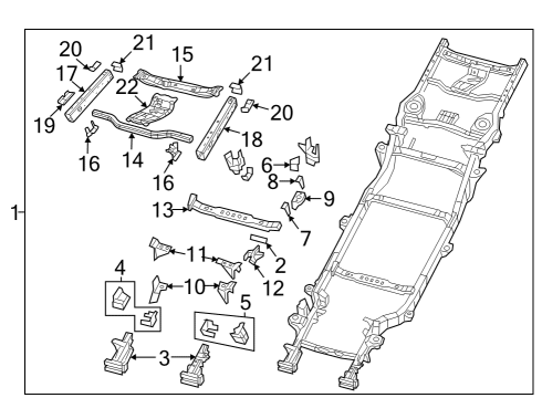 Frame & Components BRACKET-ENGINE MOUNT Diagram for 68340783AA