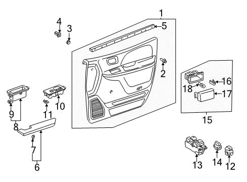 1999 Toyota Sienna Door & Components Armrest Diagram for 7422008010B0