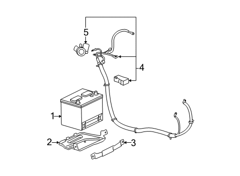 2006 Pontiac Grand Prix Battery Battery Cable Diagram for 19115451