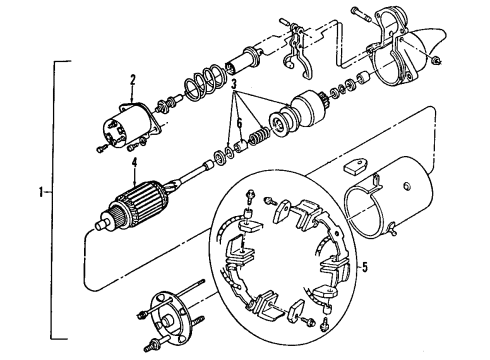 1995 Pontiac Trans Sport Starter Starter, (Remanufacture) Diagram for 10465018