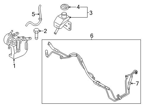 2013 Hyundai Equus P/S Pump & Hoses, Steering Gear & Linkage Cap Assembly-Ehps Reservoir Diagram for 574223M000